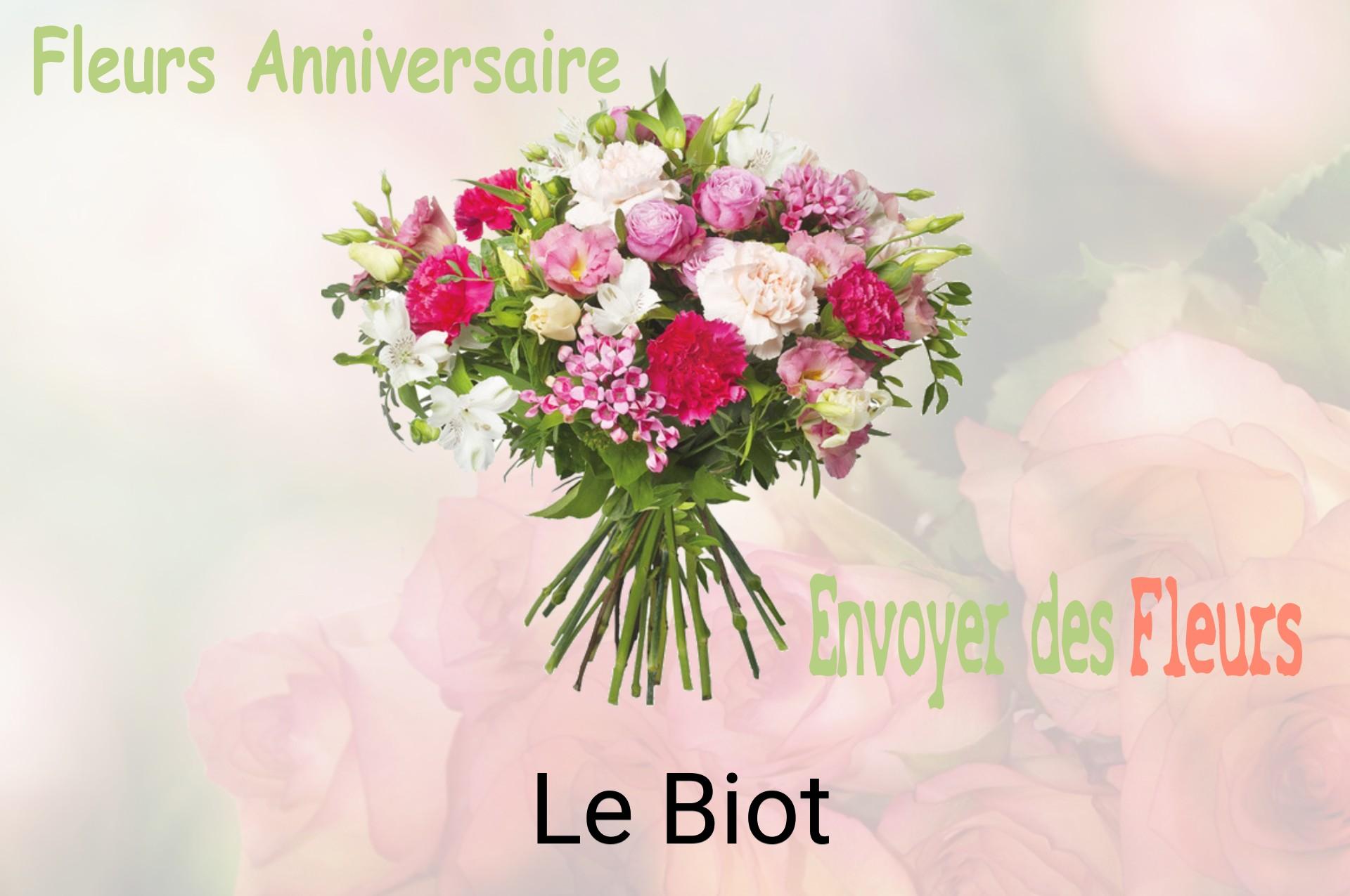 Bouquet de fleurs d’anniversaire livré à Le Biot